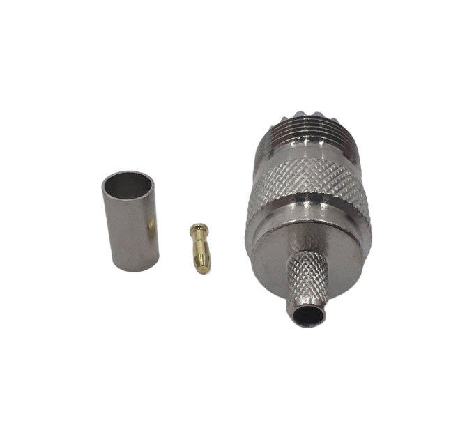 Разъем UHF-Female (SO239) на кабель RG223 под обжим