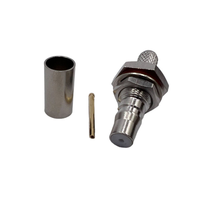 Разъем QMA-Female на кабель RG400 под обжим