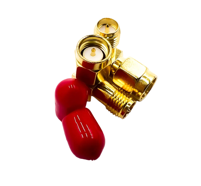 Переходник SMA-Male - RP-SMA-Female (коннектор папа - мама) угловой Переходник SMA-Male - RP-SMA-Female (коннектор папа - мама) угловой