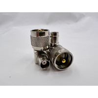 Перехідник UHF-Male - BNC-Female (конектор папа - мама) кутовий