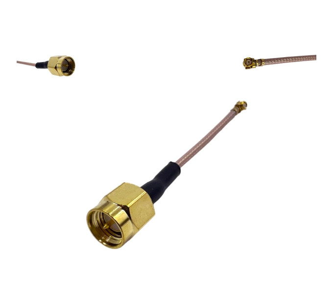 Пигтейл SMA-Male - U.FL-Female ВЧ кабель переходник RG178 5 см Пигтейл SMA-Male - U.FL-Female ВЧ кабель переходник RG178 5 см