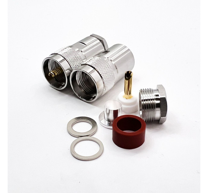 Разъем UHF-Male на кабель RG-213 под пайку