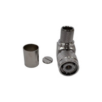 Роз'єм TNC-Male на кабель RG-8/LMR400 під обтиск, кутовий Роз'єм TNC-Male на кабель RG-8/LMR400 під обтиск, кутовий