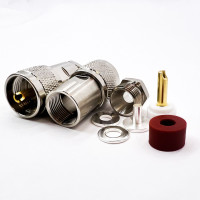 Роз'єм UHF-Male (PL259) на кабель RG-58 під пайку Роз'єм UHF-Male (PL259) на кабель RG-58 під пайку