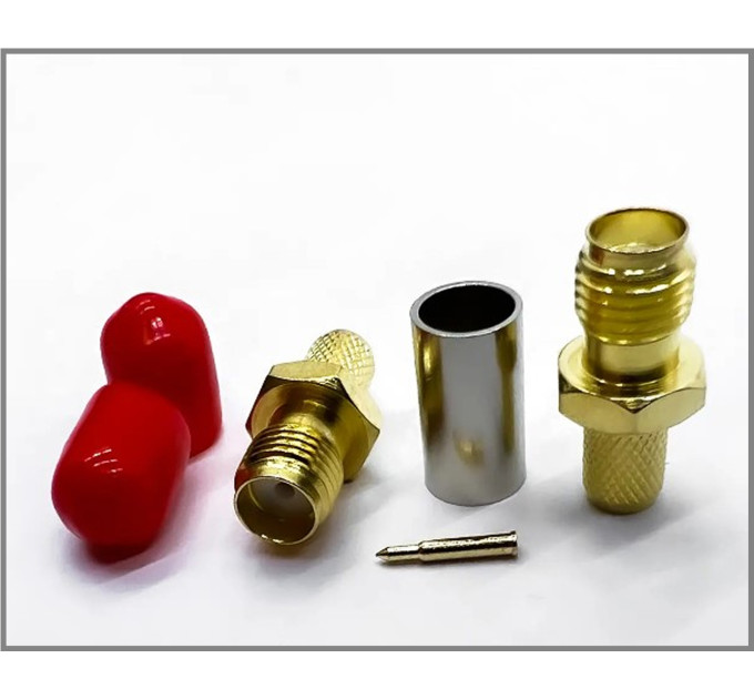 Разъем RP-SMA Female на кабель RG-58 под обжим