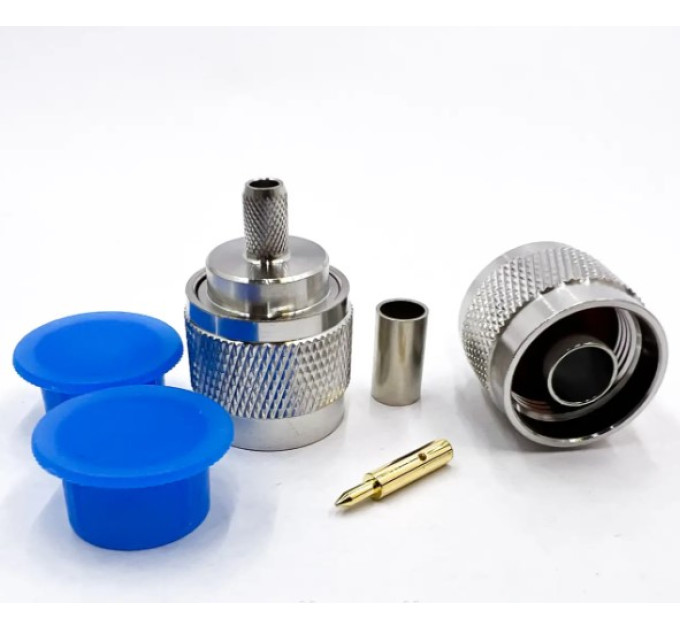 Роз'єм QMA-Female на кабель RG-8/LMR400 під обтиск