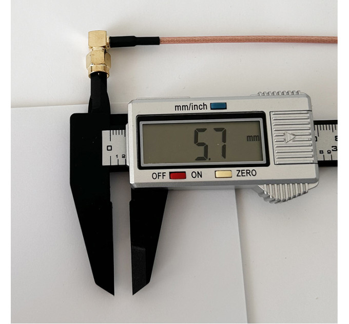 Пигтейл SMA-Male 90° – SMA-Male ВЧ кабель-переходник RG316, длина 30 см, угловой.