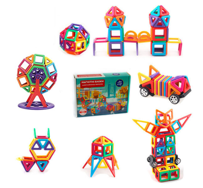 Магнитный конструктор для детей на 170 деталей