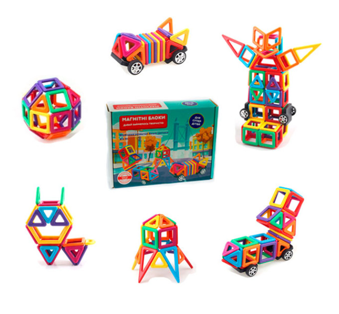 Магнитный конструктор для детей на 104 деталей