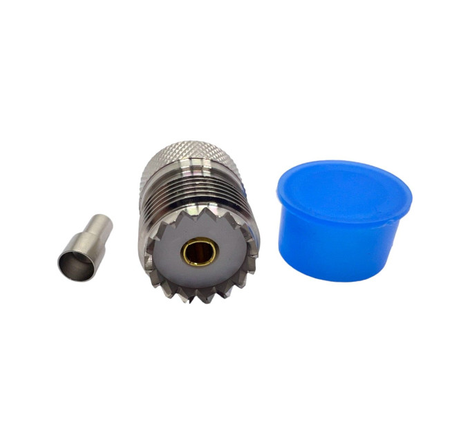 Разъем UHF-Female на кабель RG174 под обжим