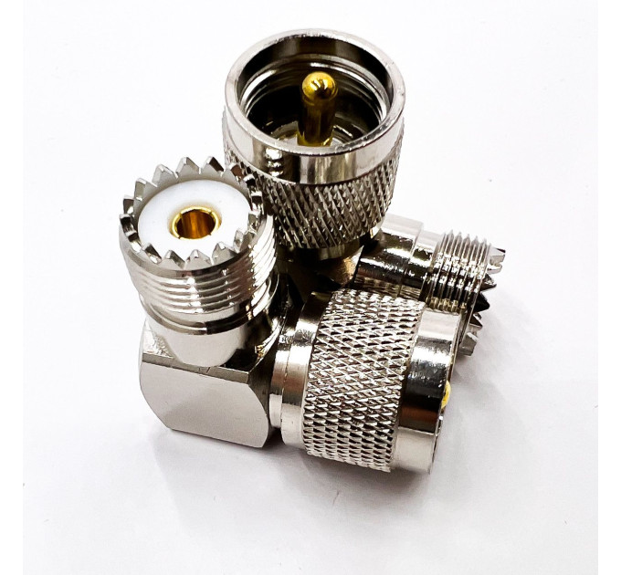 Перехідник UHF-Male - N-Type-Female (конектор папа - мама) кутовий
