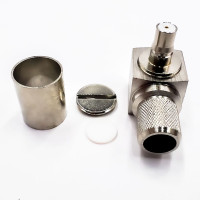 Роз'єм QMA-Female на кабель RG-8/LMR400 під обтиск, кутовий Роз'єм QMA-Female на кабель RG-8/LMR400 під обтиск, кутовий