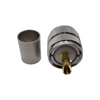 Роз'єм UHF-Male (PL259) на кабель RG-213 під обтиск Роз'єм UHF-Male (PL259) на кабель RG-213 під обтиск