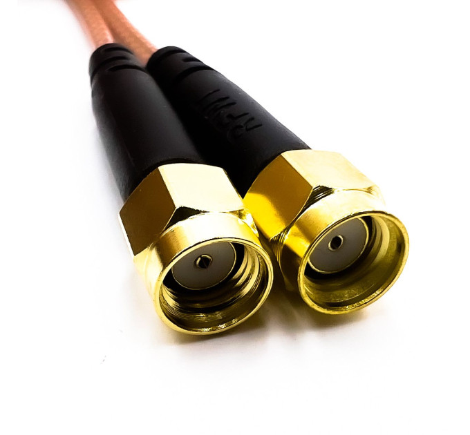 Пигтейл RP-SMA-Male - RP-SMA-Male ВЧ кабель переходник RG316 длинна 30 см Пигтейл RP-SMA-Male - RP-SMA-Male ВЧ кабель переходник RG316 длинна 30 см