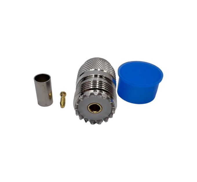 Разъем UHF-Female (SO239) на кабель RG400 под обжим