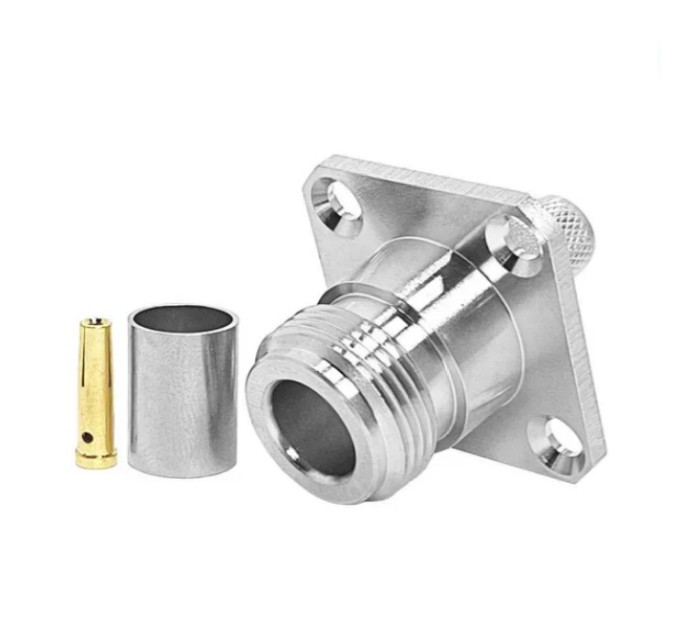Разъем N-Type-Male на кабель RG-8/LMR400 на корпус, фланцевый