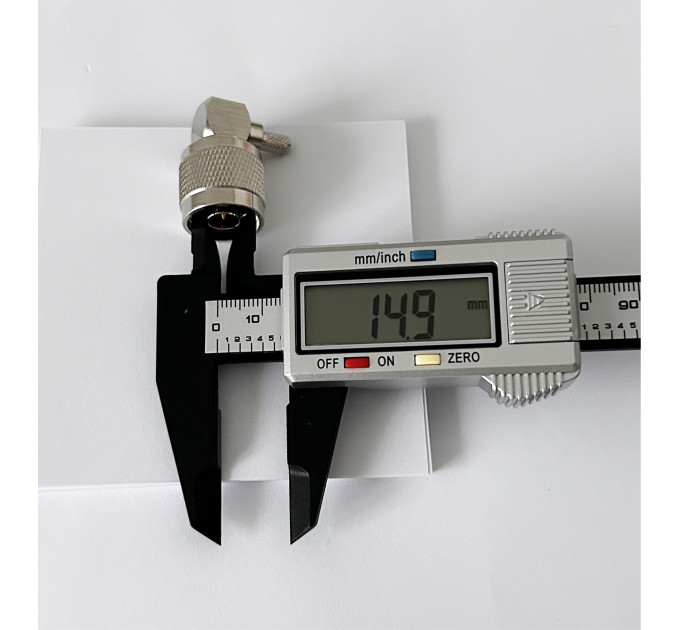 Разъем N-Type Male на кабель RG-58 под обжим, угловой