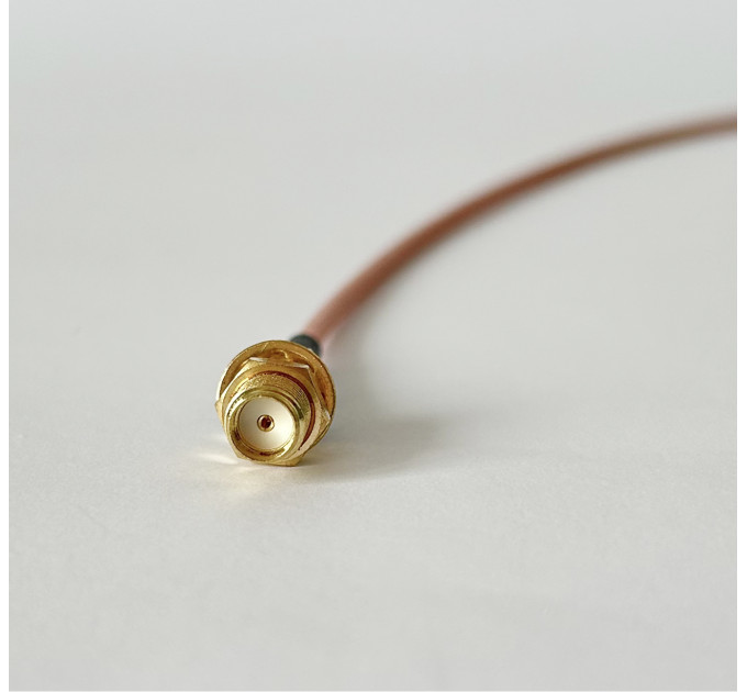 Пигтейл SMA-Male – SMA-Female ВЧ кабель-переходник RG316, длина 30 см.