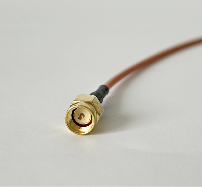 Пигтейл SMA-Male – SMA-Female ВЧ кабель-переходник RG316, длина 30 см.