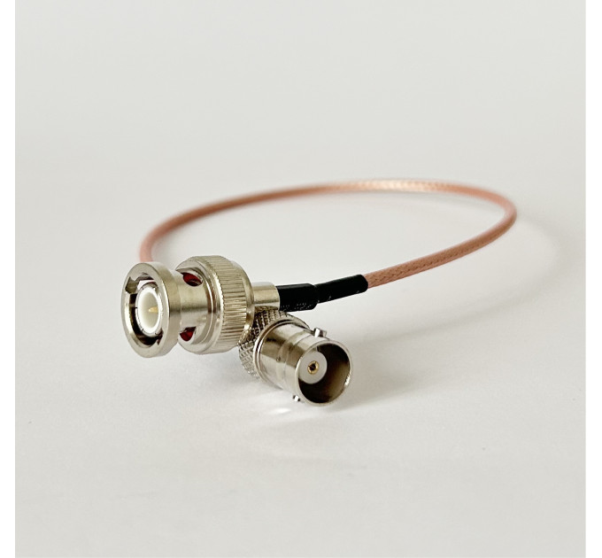 Пигтейл BNC-Male - BNC-Female ВЧ кабель переходник RG316 длинна 30 см