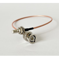 Пигтейл BNC-Male - QMA-Female ВЧ кабель переходник RG316 длина 30 см