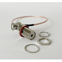 Пигтейл BNC-Male - UHF-Female ВЧ кабель переходник RG316 длинна 30 см