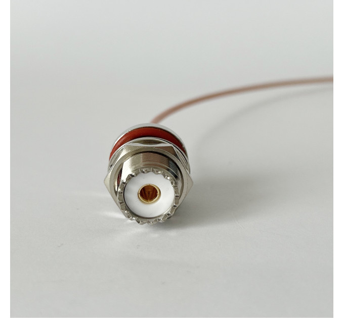 Пигтейл BNC-Male - UHF-Female ВЧ кабель переходник RG316 длинна 30 см