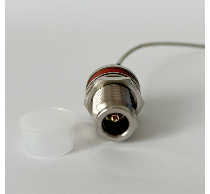 Пигтейл MCX-90 - N-Type-F ВЧ кабель переходник RG405 20 см, угловой