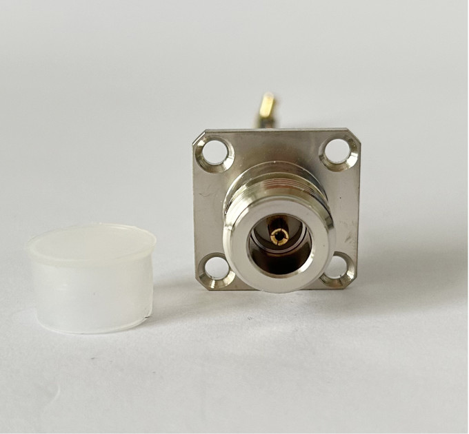 Пигтейл N-Type-Female - MCX-Male-90 ВЧ кабель переходник RG316 10 см, фланцевий