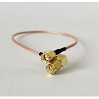 Пигтейл SMA-Male 90° – SMA-Male ВЧ кабель-переходник RG316, длина 30 см, угловой.
