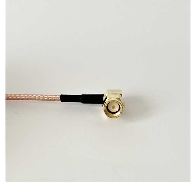 Пигтейл SMA-Male 90° – SMA-Male ВЧ кабель-переходник RG316, длина 30 см, угловой.