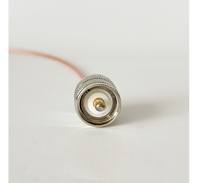 Пигтейл QMA-Male - UHF-Male ВЧ кабель переходник RG316 длинна 30 см