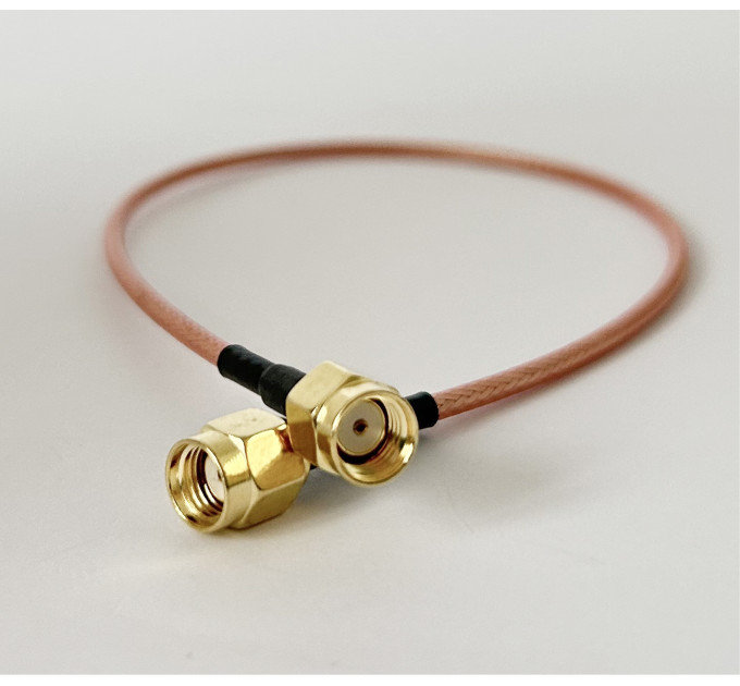 Пигтейл RP-SMA-Male - RP-SMA-Male ВЧ кабель переходник RG316 длинна 30 см