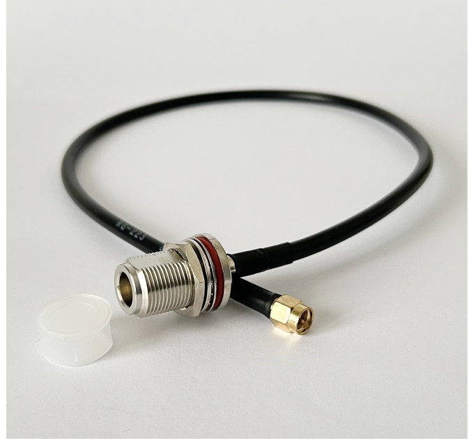 Пигтейл SMA-Male - N-Type-Female ВЧ кабель переходник RG223 50 см