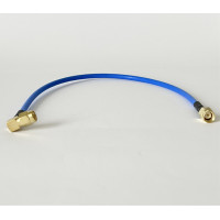 Пигтейл SMA-Male - SMA-Male-90 RG402 ВЧ кабель переходник RG402 длина 30 см угловой