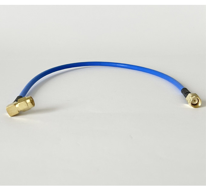 Пигтейл SMA-Male - SMA-Male-90 RG402 ВЧ кабель переходник RG402 длина 30 см угловой