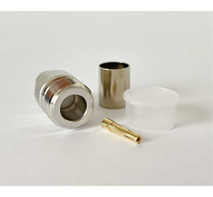Разъем N-Type-Female на кабель RG-8/LMR400 под обжим