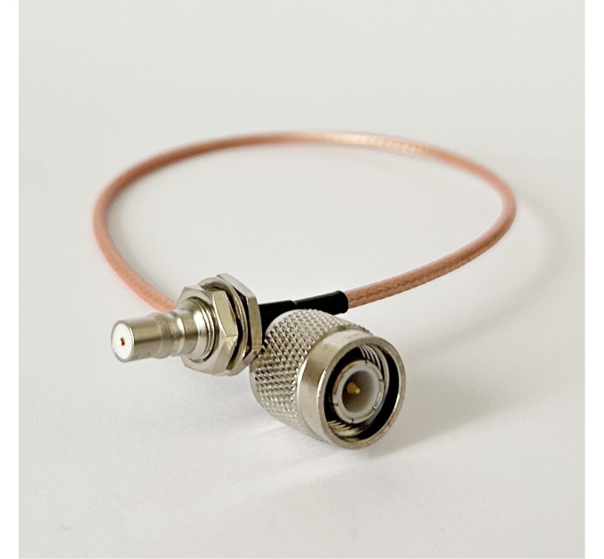 Пигтейл TNC-Male - QMA-Female ВЧ кабель переходник RG316 длинна 30 см