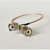 Пигтейл TNC-Male - UHF-Female ВЧ кабель переходник RG316 длинна 30 см