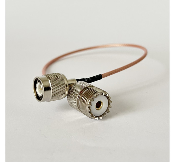 Пигтейл TNC-Male - UHF-Female ВЧ кабель переходник RG316 длинна 30 см