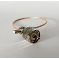 Пигтейл UHF-Male - QMA-Female ВЧ кабель переходник RG316 длинна 30 см