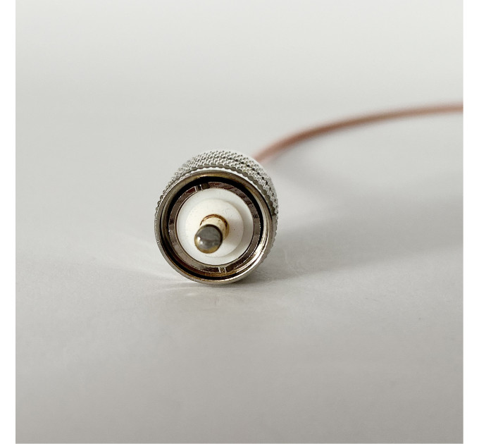 Пигтейл UHF-Male - QMA-Female ВЧ кабель переходник RG316 длинна 30 см