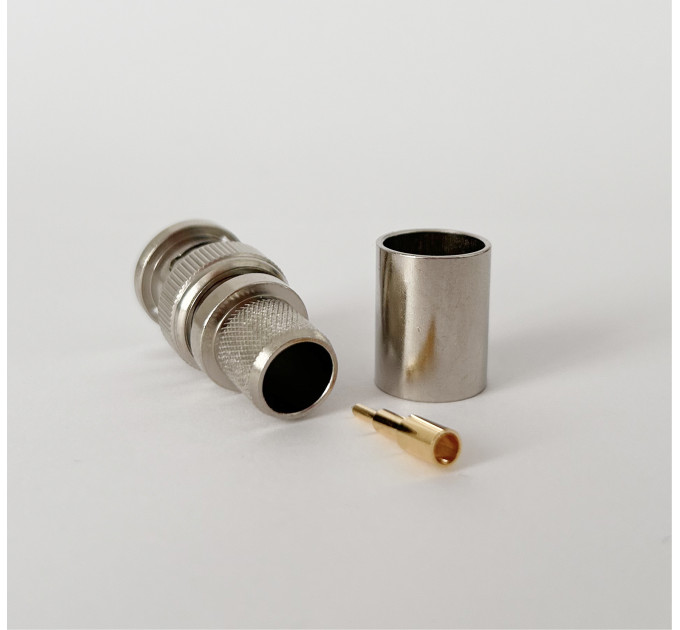 Разъем BNC-Male на кабель RG-213 под обжим