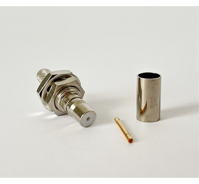 Разъем QMA-Female на кабель RG-58 под обжим