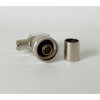Разъем N-Type-Male на кабель RG-8/LMR400 под обжим, угловой