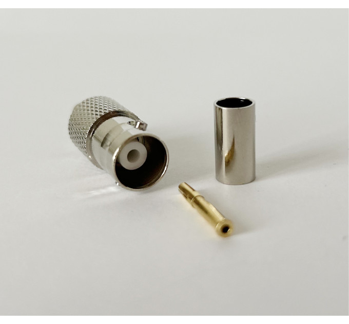 Разъем BNC Female на кабель RG-58 под обжим