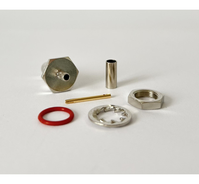 Разъем QMA-Female на кабель RG316 под обжим