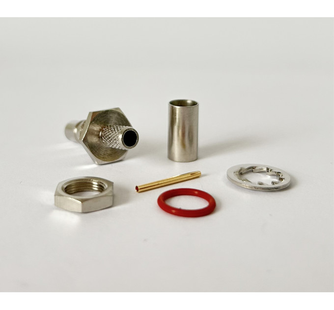 Разъем QMA-Female на кабель RG400 под обжим