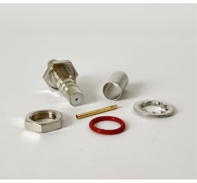 Разъем QMA-Female на кабель RG400 под обжим