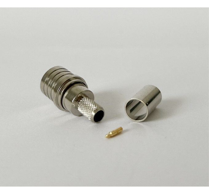 Разъем QMA-Male на кабель RG400 под обжим